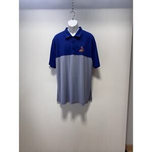 Antigua POLO SHIRT St. Louis Cardinals Blue & Gray Mens Size 2XL